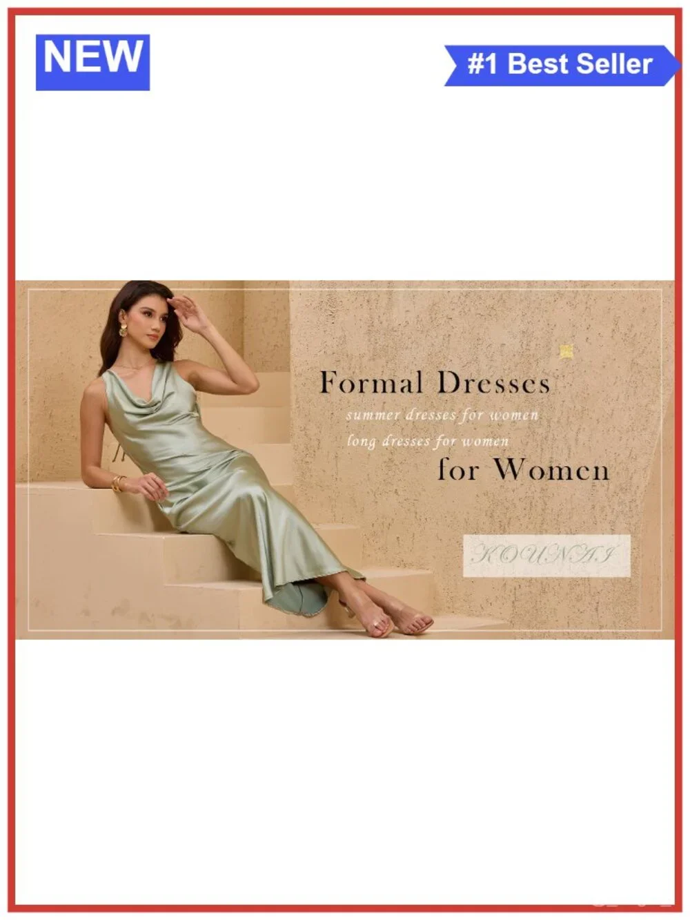 Satin Backless Formal Maxi Dress for Women Wedding Guest Elegant Sleeveless